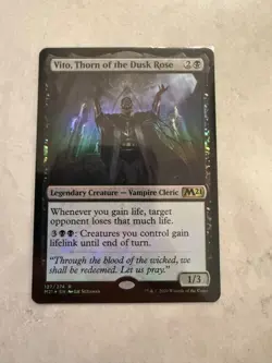 MTG - Vito, Thorn of the Dusk Rose - Core Set 2021 - Foil Near Mint - Image 2