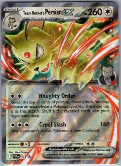Team Rocket's Persian ex - 218 SV: Scarlet & Violet Promo - Pokemon Card - NM - Image 1