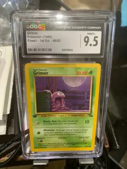 Pokemon Card Grimer 48/62 Fossil 1st Edition - CGC 9.5 Gem Mint - Image 1