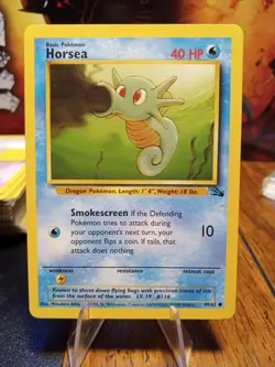 1999 Pokemon Fossil Horsea #49 VLP - Image 1
