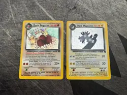 Team Rocket Pokemon Card Holo Bundle Dugtrio LP & Magneton HP - Image 1