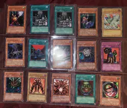 yugioh 15 RARE card lot all silver and gold letter rare 2001 2002 2003 2004 2005 - Image 1