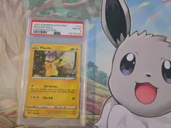 2022 POKEMON BLACK STAR PROMO SWSH234 PIKACHU-HOLO POKEMON GO TINS - PSA 8 - Image 1