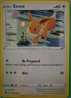 Eevee SWSH190 Holo Promo Sword & Shield Promo Pokemon Near Mint - Image 1