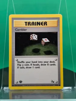 Gambler 60/62 1st Edition Trainer Fossil Set Common 1999 English Pokemon WoTC - Image 1