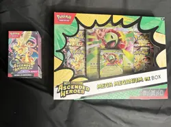 Pokemon Mega Evolution Ascended Heroes Mega Meganium ex Box Booster Bundle - Image 1