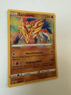 Pokemon Zamazenta 102/185 Amazing Rare Holo Vivid Voltage NM - Image 3