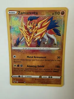 Pokemon Zamazenta 102/185 Amazing Rare Holo Vivid Voltage NM - Image 5