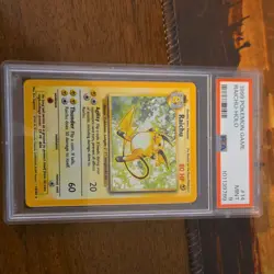 Pokemon Raichu Base Set Holo Rare 1999 PSA 9 #14/102 - Image 1