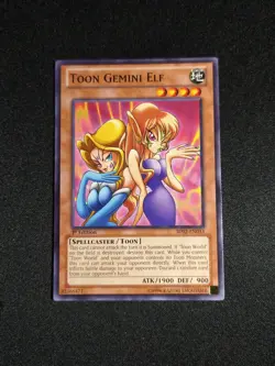 Yugioh Toon Gemini Elf BP02-EN033 1st Edition Common NM - Image 1