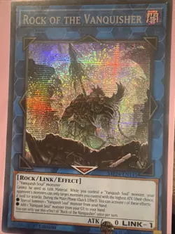 Yugioh Rock of the Vanquisher MP24-EN141 Prismatic Secret Rare 1st Edition NM - Image 1
