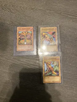 YuGiOh Exodia the Forbidden One LOB-121 LOB-123 LOB-124 1st Edition Set English - Image 1