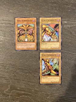 YuGiOh Exodia the Forbidden One LOB-121 LOB-123 LOB-124 1st Edition Set English - Image 2