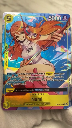 One Piece TCG Nami OP08-106 Alt Art Parallel Two Legends English Mint - Image 2