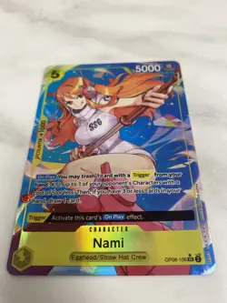 One Piece TCG Nami OP08-106 Alt Art Parallel Two Legends English Mint - Image 3