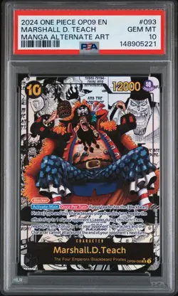 2024 One Piece English Marshall D Teach Manga OP09-093 PSA 10 GEM MINT 💎 - Image 1