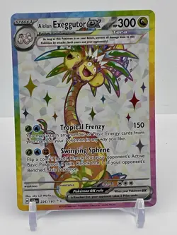 Pokemon TCG Alolan Exeggutor EX Holo Ultra Rare Card 225/191SV08 Surging Sparks - Image 1