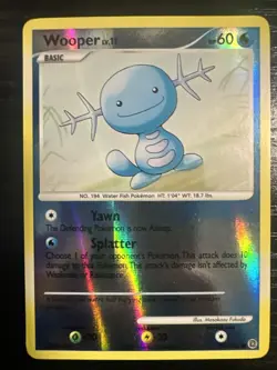 Wooper 118/132 Reverse Holo Secret Wonders Pokemon Card LP - Image 1