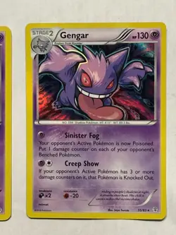Pokemon Gengar Holo Rare TCG Card 60/162 XY Breakthrough Set Of 2 - Image 3