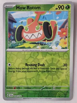 REVERSE HOLO Mew Rotom 008/142 NM / M Stellar Crown Pokemon Card - Image 1