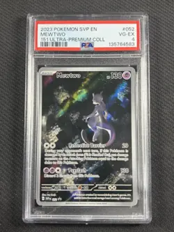 Pokemon Cards PSA 4 VG-EX Mewtwo 151 UPC Black Star Promo 2023 S&V #052 - Image 1