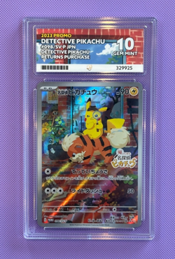 Detective Pikachu 098/SV-P Promo 2023 ACE 10 GEM MINT Japanese Pokemon Card - Image 1