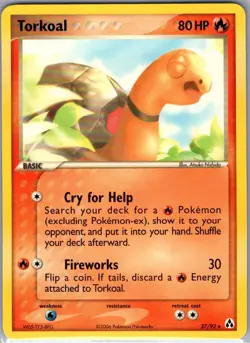 Torkoal 27/92 Non Holo Legend Maker - Pokemon Card - NM - Image 1