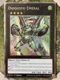 YuGiOh DAIGUSTO EMERAL Platinum Secret Rare RA04-EN163 - Image 2