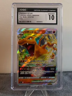Pokemon TCG Charizard VSTAR Star Birth 015/100 2022 Japanese Holo CGC 10 - Image 1
