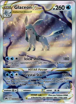 Glaceon VSTAR GG40/GG70 Crown Zenith: Galarian Gallery - Pokemon Card - NM - Image 1