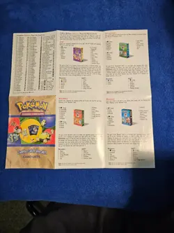 Vintage 1990's Pokemon Trading Card Game Card List - Image 3