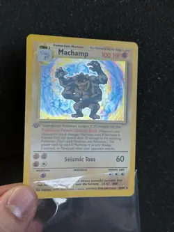 Pokemon Machamp 8/102 1st Edition Holo 1999-2000 4th Print Base Set - Image 3