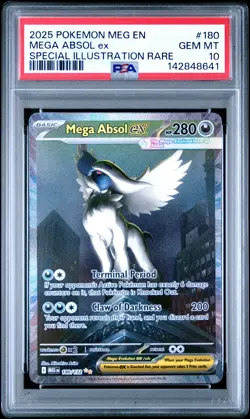 2025 POKEMON MEG EN-MEGA EVOLUTION #180 MEGA ABSOL EX PSA 10 - Image 1