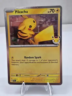 Pokemon TCG: Pikachu 051 /162 Stamped 2026 Day 30th Anniversary Promo Cosmos - Image 1