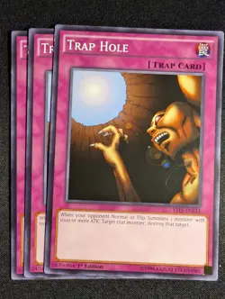 Yugioh 3x Trap Hole YS15-ENF24 1st Edition Common NM - Image 1