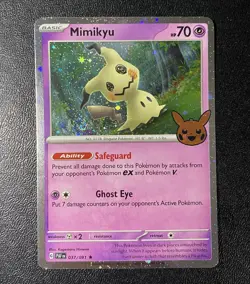 Mimikyu 037/091 Trick or Trade Cosmo Holo 2024 Pokemon TCG -with Swirl -Mint #3 - Image 2