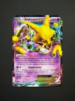 Alakazam EX 25/124 Pokemon Fates Collide Holo Rare EX Near Mint (NM) 2016 - Image 1