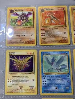 Pokemon TCG Fossil Set Non Holo Rare Binder Page Lot - WOTC VTG 1999 - Image 2