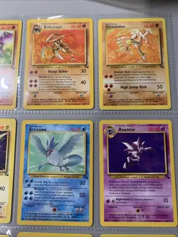 Pokemon TCG Fossil Set Non Holo Rare Binder Page Lot - WOTC VTG 1999 - Image 3