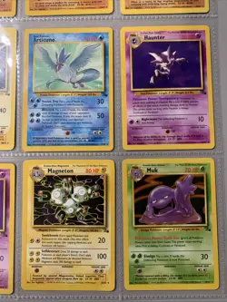 Pokemon TCG Fossil Set Non Holo Rare Binder Page Lot - WOTC VTG 1999 - Image 4