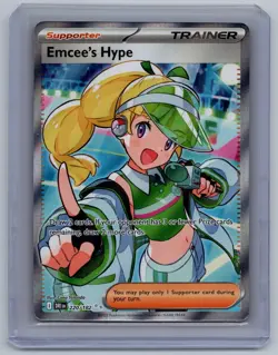 Emcee's Hype 220/182 Ultra Rare Destined Rivals Pokemon Near Mint - Image 1