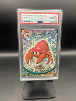 1999 Parasect Topps tv Pokemon 47 PSA 10 - Image 1