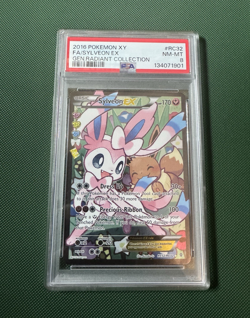2016 Pokemon XY Generations Radiant Collection #RC32 Full Art Sylveon EX PSA 8 - Image 1