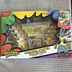 Pokemon Mega Lucario Premium Poster Collection Ascended Heroes Box Promo Booster - Image 1