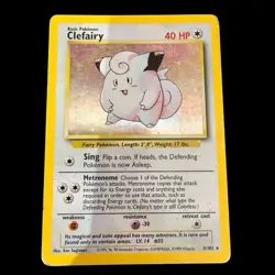 Clefairy 5/102 Holo Pokemon Card – Base Set 1999 WOTC Vintage Rare - Image 2