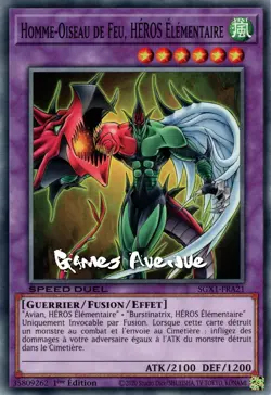 Yu-Gi-Oh ! Homme Oiseau de Feu, HEROS Elementaire SGX1-FRA21 VF/COMMUNE - Image 1