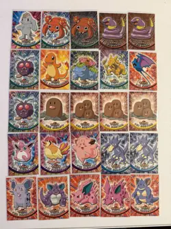POKEMON 1999 Topps Black Label 25 Card Lot Pristine Condition Would Grade Well - Image 1
