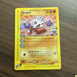 Pokemon Tyrogue 63/147 E-Series Aquapolis Set LP Condition - Image 1