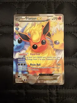 Pokemon TCG Flareon EX Generations Ultra Rare Full Art Holo Card RC28/RC32 - Image 1