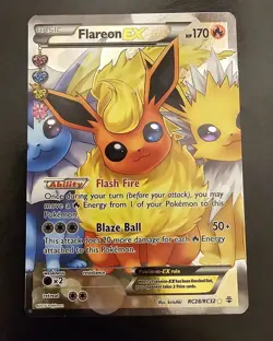 Pokemon TCG Flareon EX Generations Ultra Rare Full Art Holo Card RC28/RC32 - Image 1